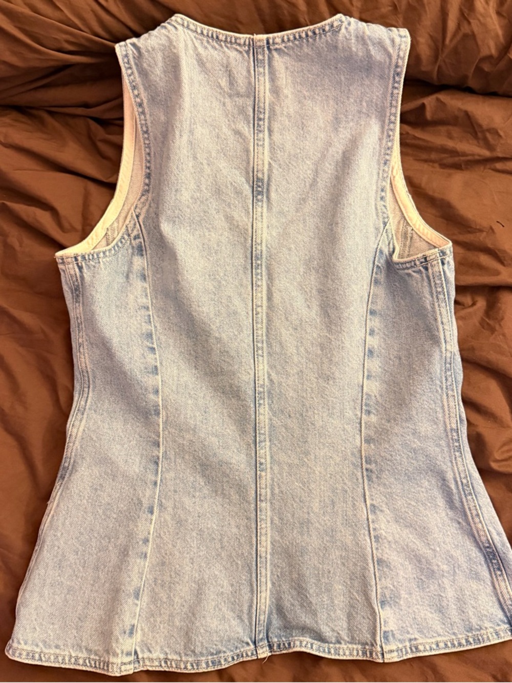 Madewell Light Blue Denim Vest with Button Front - Picture 2 of 7